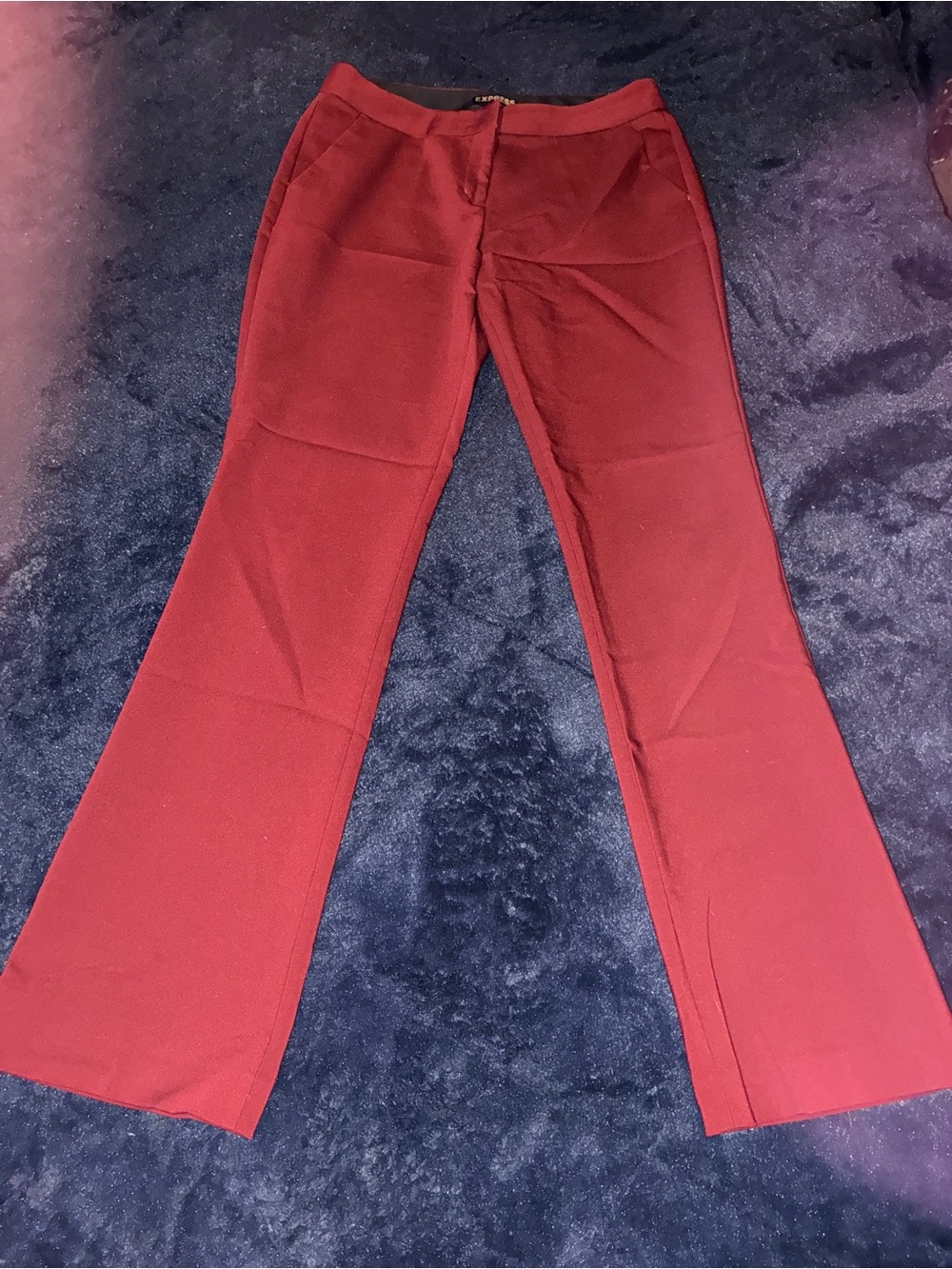 Express Women's Burgundy Flared Pants